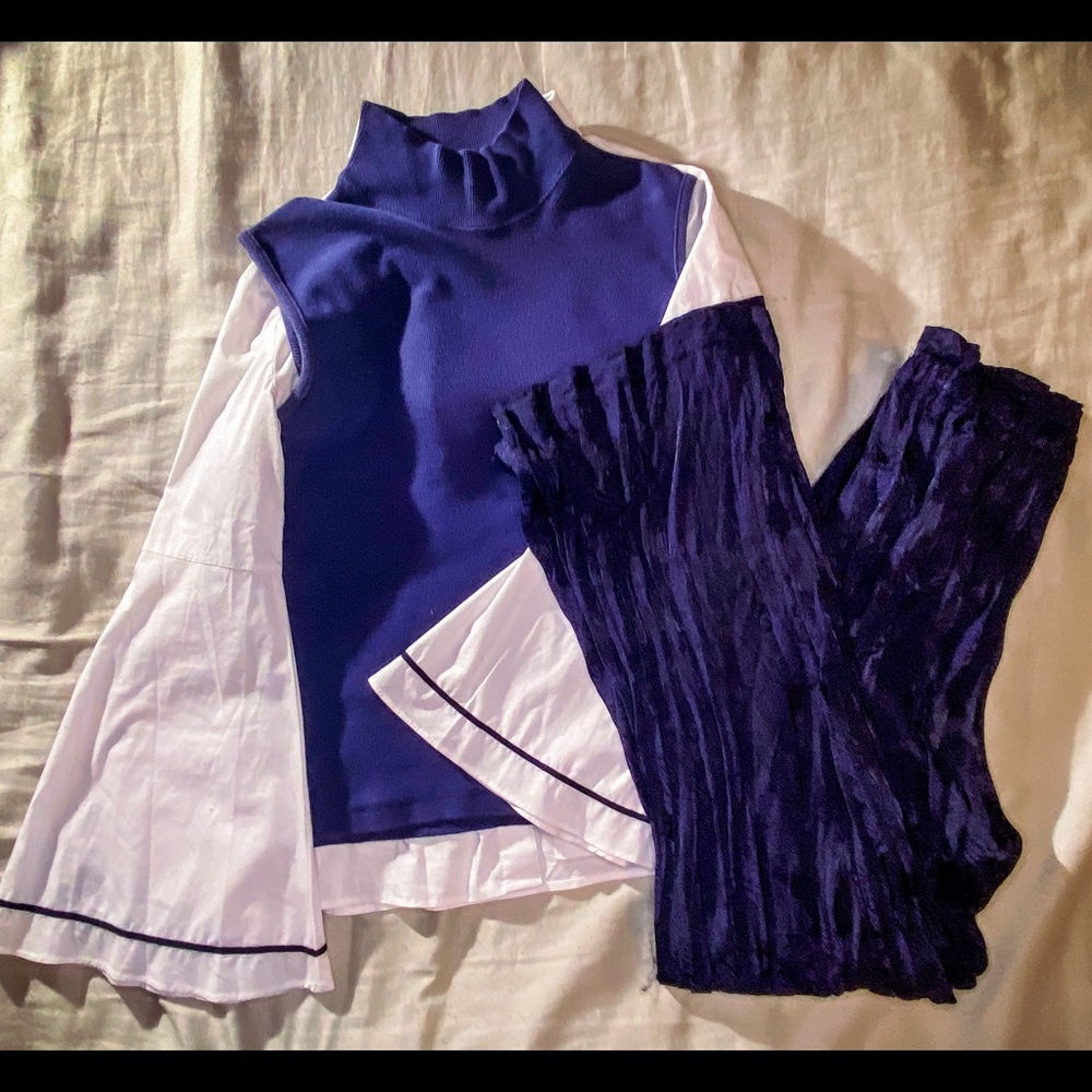 Navy Turtleneck Sweater Vest